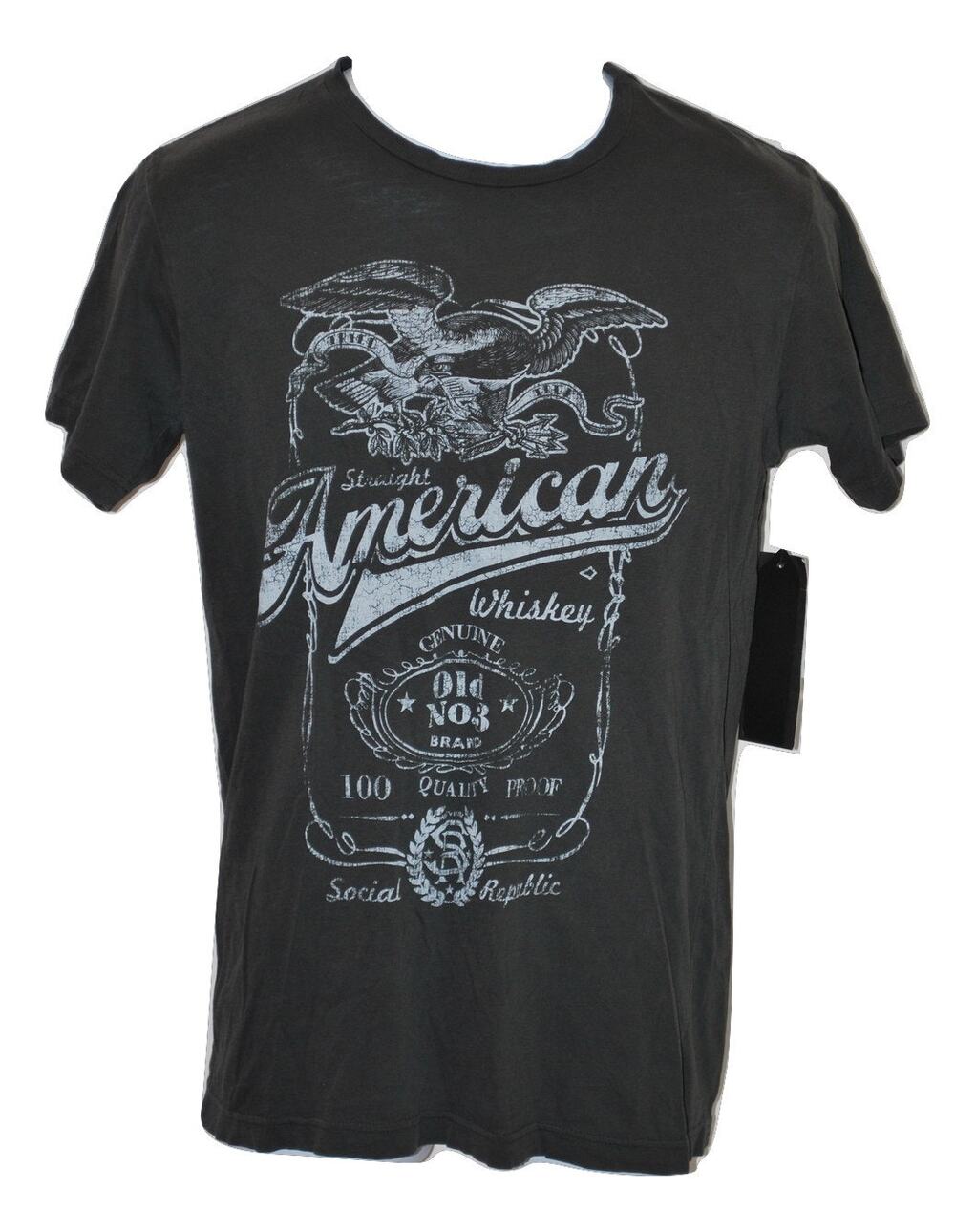 Mens SM NWT Social Republic Whiskey t-shirt